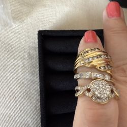 Solid gold Natural Diamond Rings 
