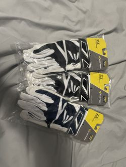 Navy And White Easton Gloves 