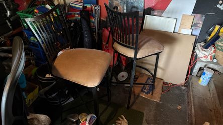 Two Swivel Bar Stool Chairs