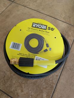 Ryobi 1/4 in. x 50 ft. 3600 PSI Flexible Pressure Washer Hose