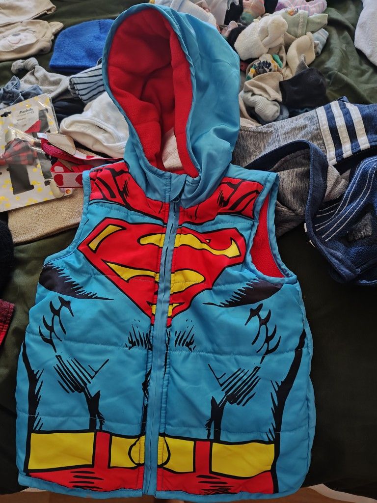 Superman Snow Vest With Hood 2T