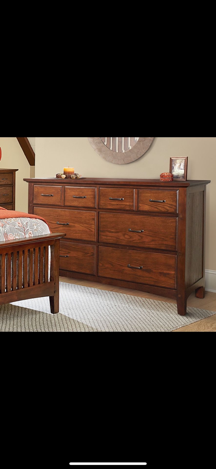 📦 Wood 9-Drawer Dresser – Solid Build, Stylish Look – Delivery Available