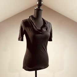 Small Black Cowl Neck Top