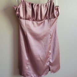 Pink Satin Dress