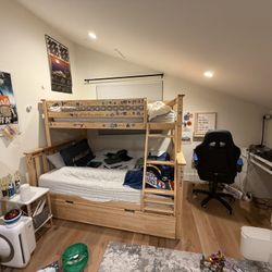 Bunk Bed With 3 Beds