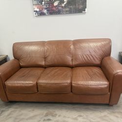 Brown Leather Couch