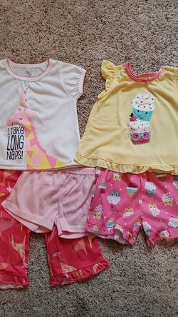 2 sets 12 month baby girl pjs