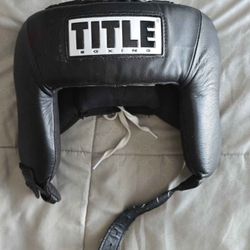 Title boxing open face competition headgear