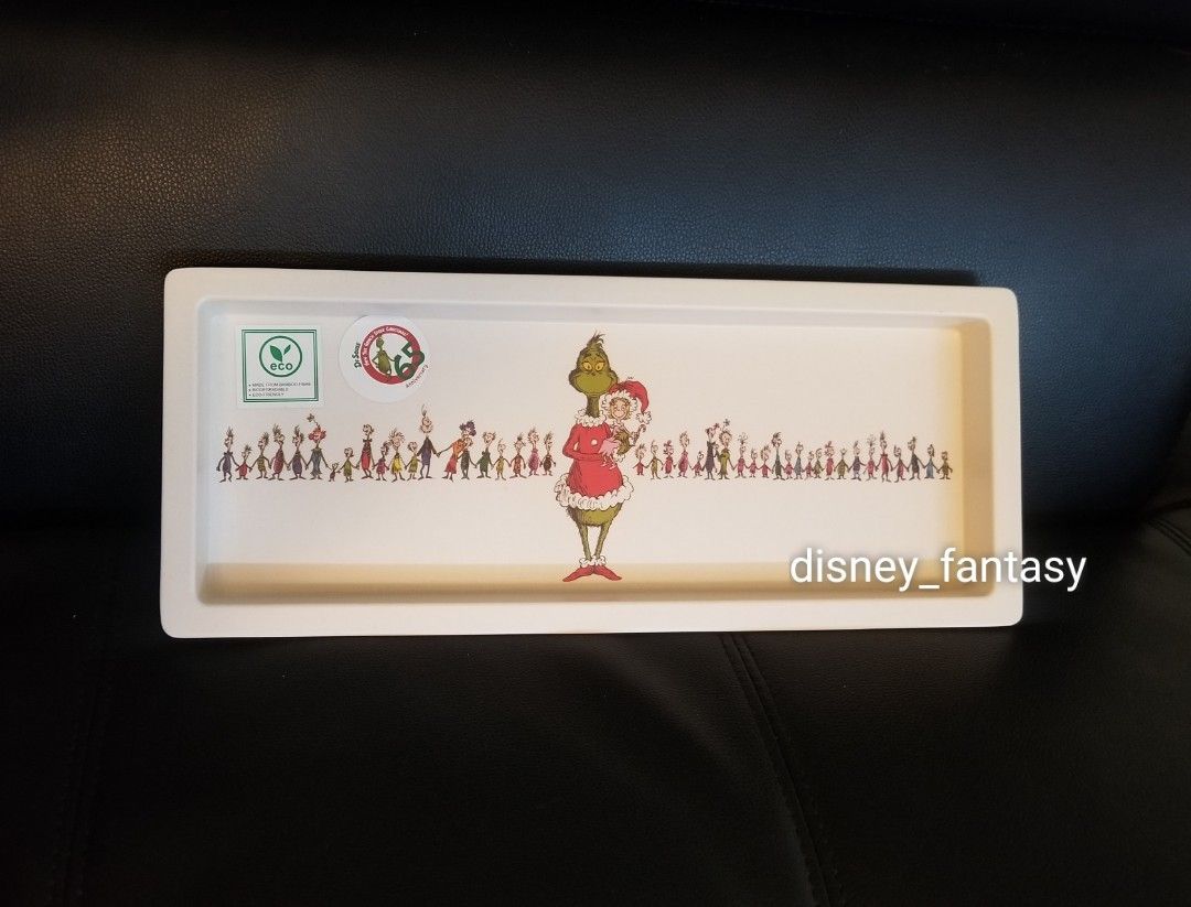 The Grinch Cindy Lou Whoville Bamboo Fibre Tray/Platter Snack/Sandwich