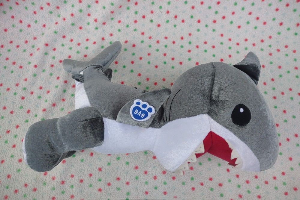 Build A Bear 30th Week Shark Week 2020 Great White Shark Plush BAB Gray