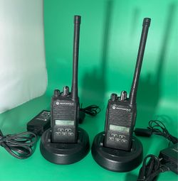 Lot Of 2 Motorola CP185 VHF 5W 16CH Two Way Radios