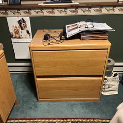 Desk And File Cabinet 