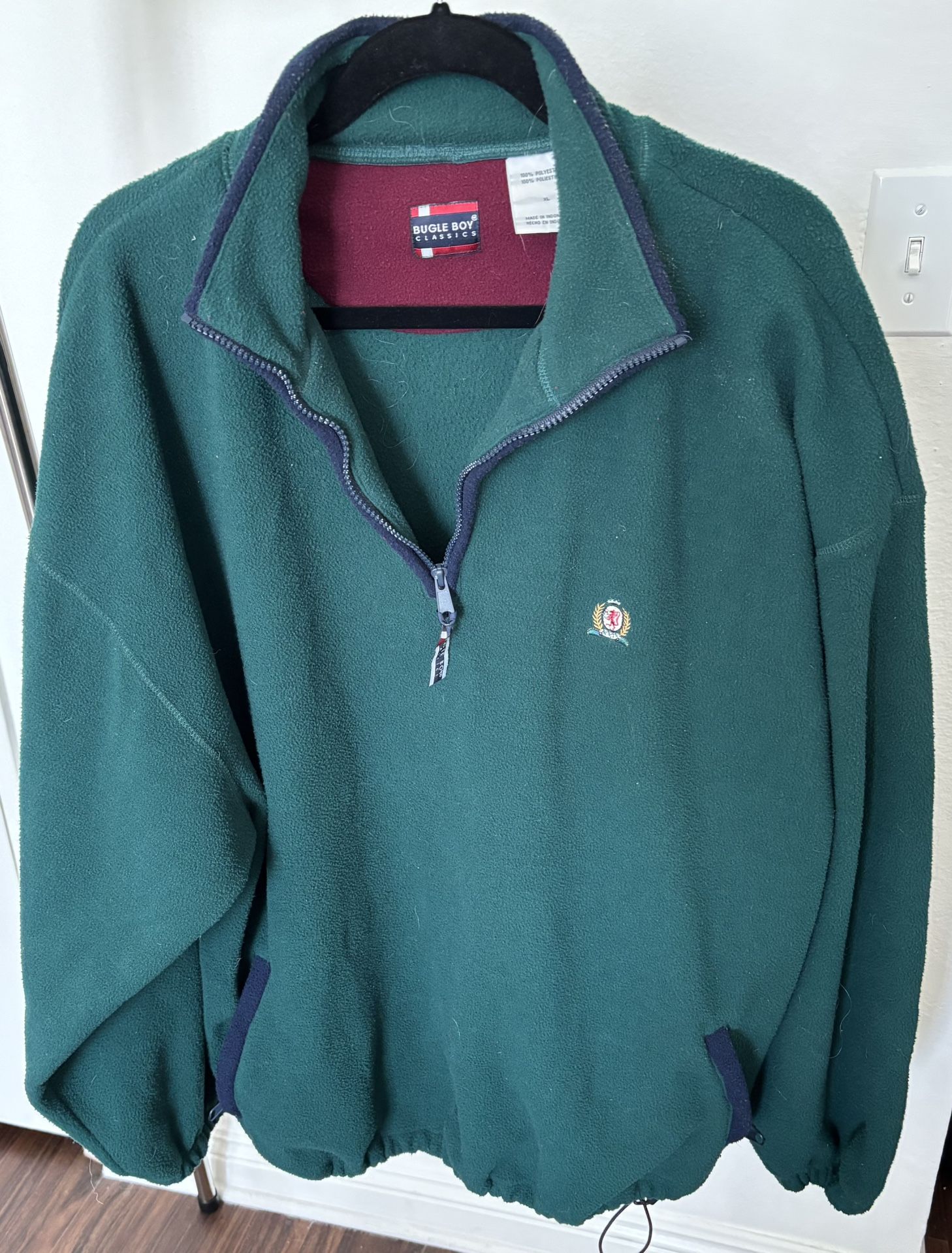 VINTAGE 1990’s BUGLE BOY FLEECE SWEATSHIRT-GREEN-XL