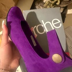Arche Foghal Purple Nubuck Suede Ankle Bootie Shoes EU 40 US 9 w/ Box Rare