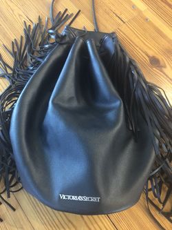 Victoria’s Secret backpack purse black with fringe