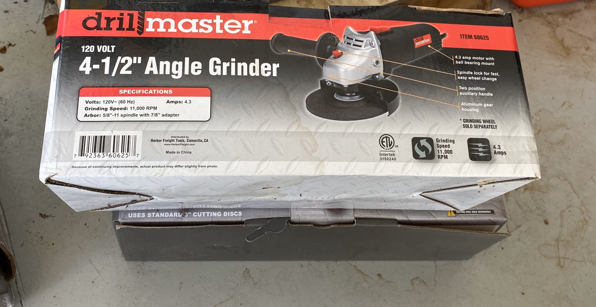 Drill Master 120 volt 4 1/2” angle grinder
