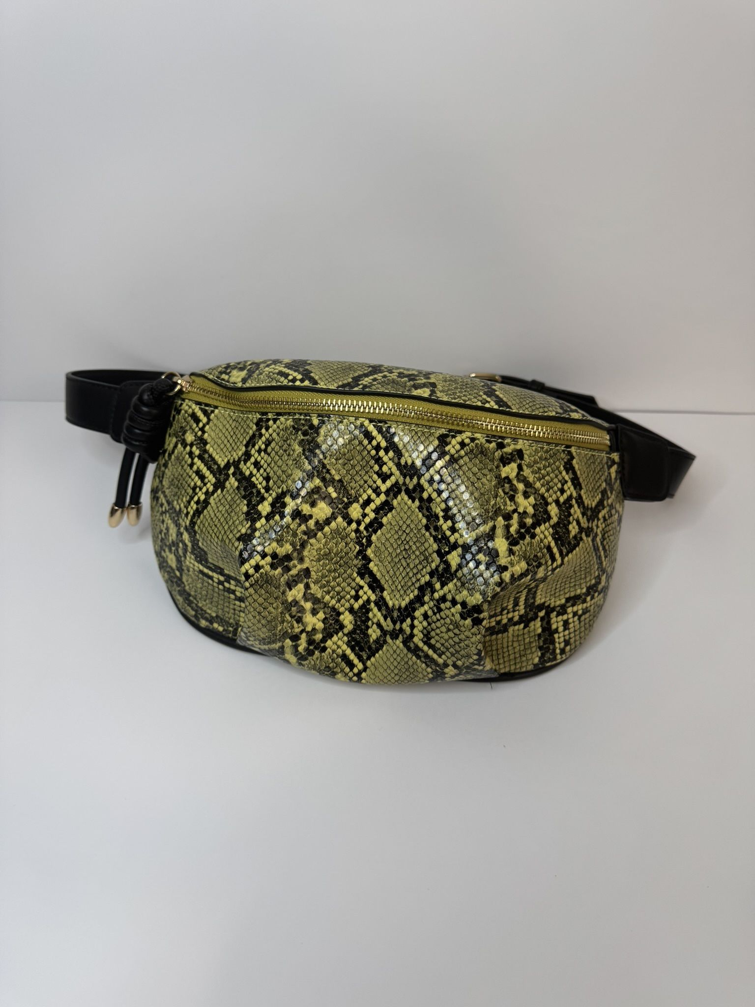 Snakeskin Python Print Bag for Men and Women, Zipper Adjustable Crossbody