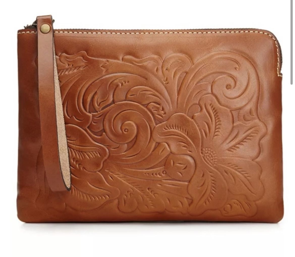 Authentic Genuine leather Patricia Nash Clutch 