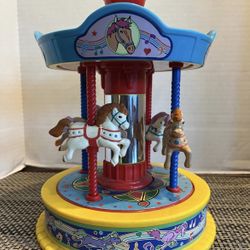 Vintage 1991 Musical Merry Go Round Carousel