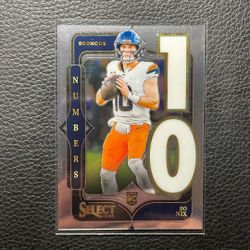 2024 Bo Nix Select “ Numbers” Rookie Card. Denver Broncos.
