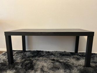 Black wooden coffee table