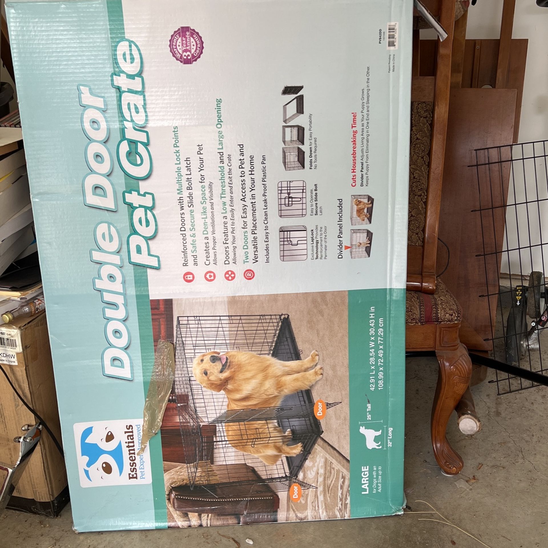 Double Door Pet Crate - Used Once