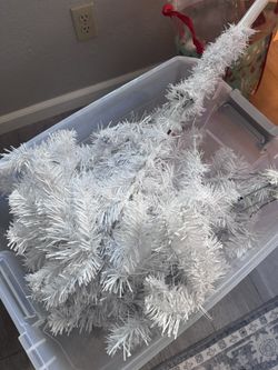 White Christmas Tree & Ornaments