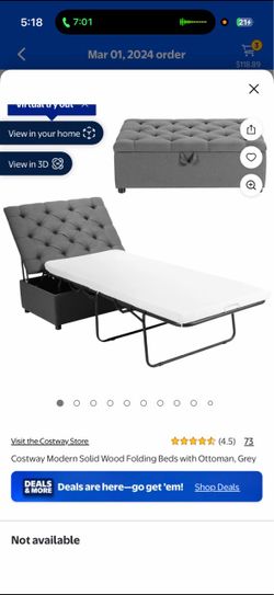 Twin Fold Out Ottoman Bed
