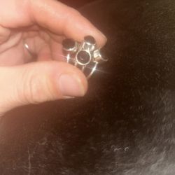 Vintage Black Onyx Silver Ring 