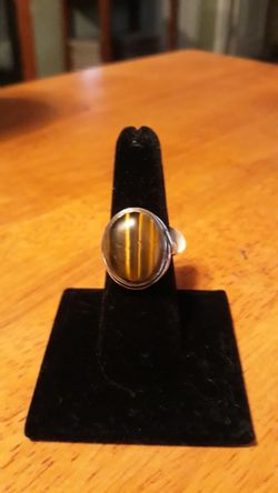 Beautiful Tiger eye silver ring