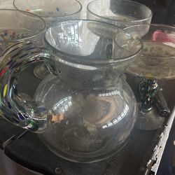 Margarita Pitcher And 4 Glasses 