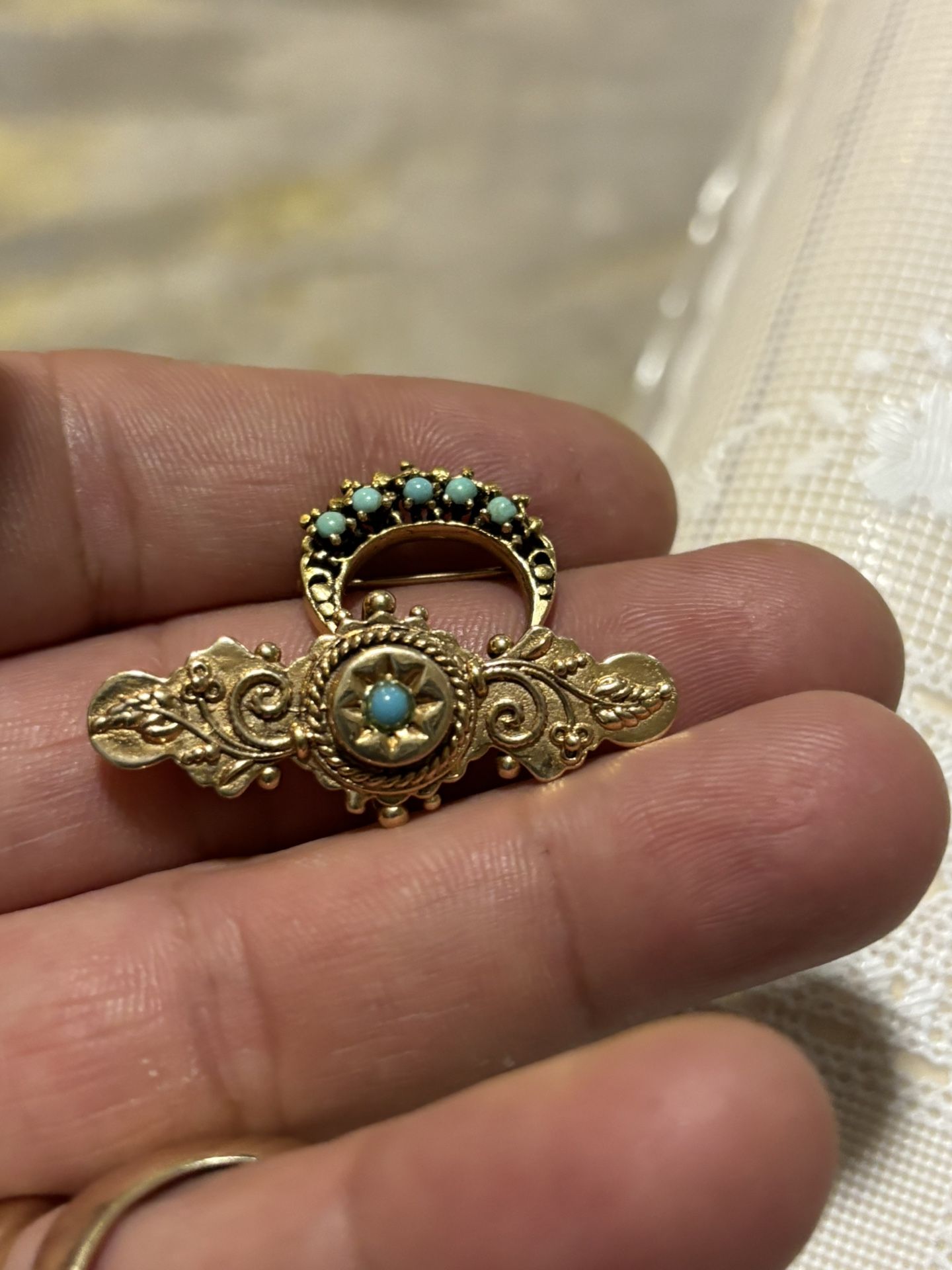 Victorian Antique Gold Jewelry 14 K And 9 K Pin Ask For Prices