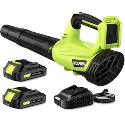 Leaf Blower, Electric Cordless Leaf Blower with 2 Batteries and Charger