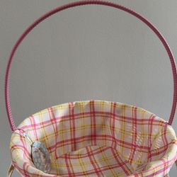 Easter basket- soft pink- perfect for spring decor