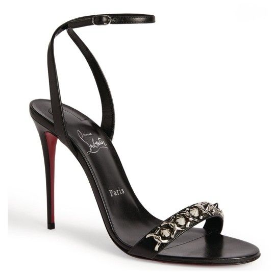 Christian Louboutin Loubigirl Spike 4.25" High Heel Sandal Black Sz 40 US 8 NWOB