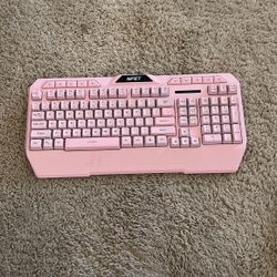 NPET K32-03 Wireless Gaming Keyboard RGB with Wrist Rest - Long-Lasting Recharge...