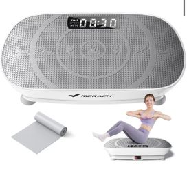 MERACH CV30 Pro Vibration Plate Whole Body Machine. Powerful Quiet & 400lbs Capacity. Gray