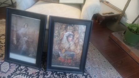 4 Persian Prints With Glass Frames