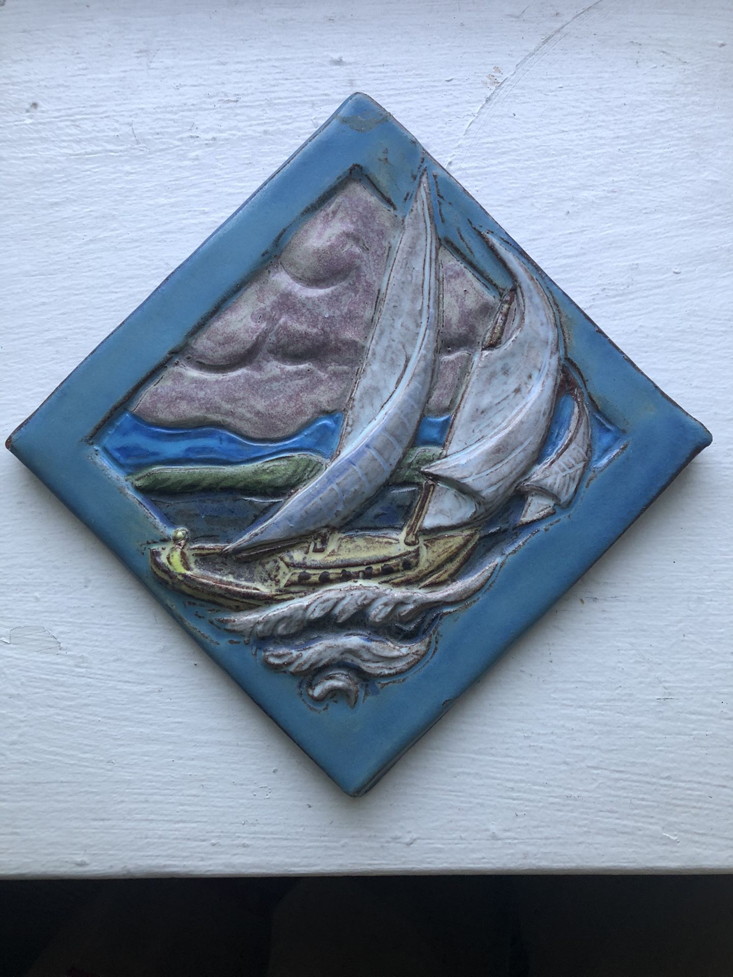 Heather Goff Vintage Hand Made Art Tile