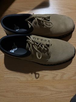 Dr. Martens Tan Suede Low-Top Shoes