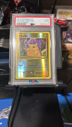 2016 POKEMON XY EVOLUTIONS #35/108 PIKACHU REVERSE HOLO PSA 9v