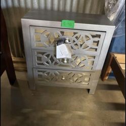 Silver Nightstand 