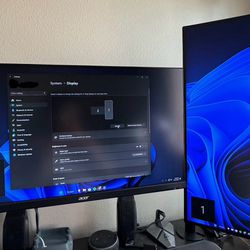 TWO MONITOR BUNDLE - 27IN & Ultrawide 25IN  Two good condition monitors for sale! Asking for 225$, my lowest is 200$, OBO Price breakdown: Acer KA270H