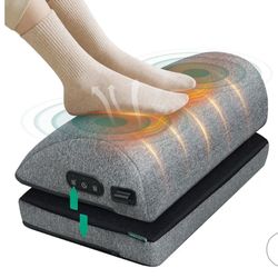 Snailax Heated Foot Rest Under Desk at Work, Desk Foot Stool with Heat & Vibration Massage, Adjustable Height, 2 Heat Levels Foot Warmer Feet Heater 