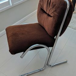 Vintage Jerry Johnson Mid Century Modern Chair Tubular Chrome 