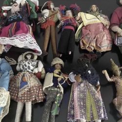 Set of 10 Vintage CREEPY Old SCARY HAUNTED DOLLS from Around The World