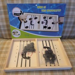 Fast Sling Puck Game, Desktop Wooden Hockey Game, Table Top Games Classic Family Interactive Toys, Board Games for Adults, Foosball Winner Game for Ch