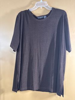 HC1351. Impressions Dark Beown Short Sleeve Crew Neck T-Shirt XL