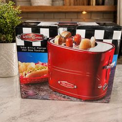 Retro Series 50’s Style Pop-Up Hot Dog Toaster – Red – New in Box