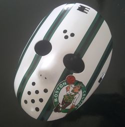 BOSTON CELTICS/PRIDE-CUSTOM MASK MEMORABILIA 4 UR MANCAVE-AUTO-OFFICE-PEP RALLYS-VIDEOGAMING-TAILGAITING-GIFT/ANNIVERSARIES CAR CLUBS & BIKE CLUB